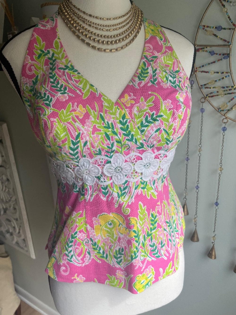Lilly Pulitzer Vintage Halter Top Size 2